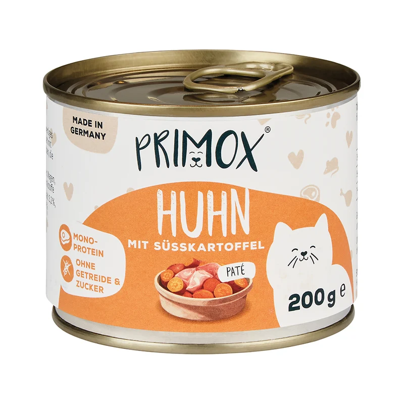 Primox Katzennassfutter Huhn mit Süßkartoffel, 200g