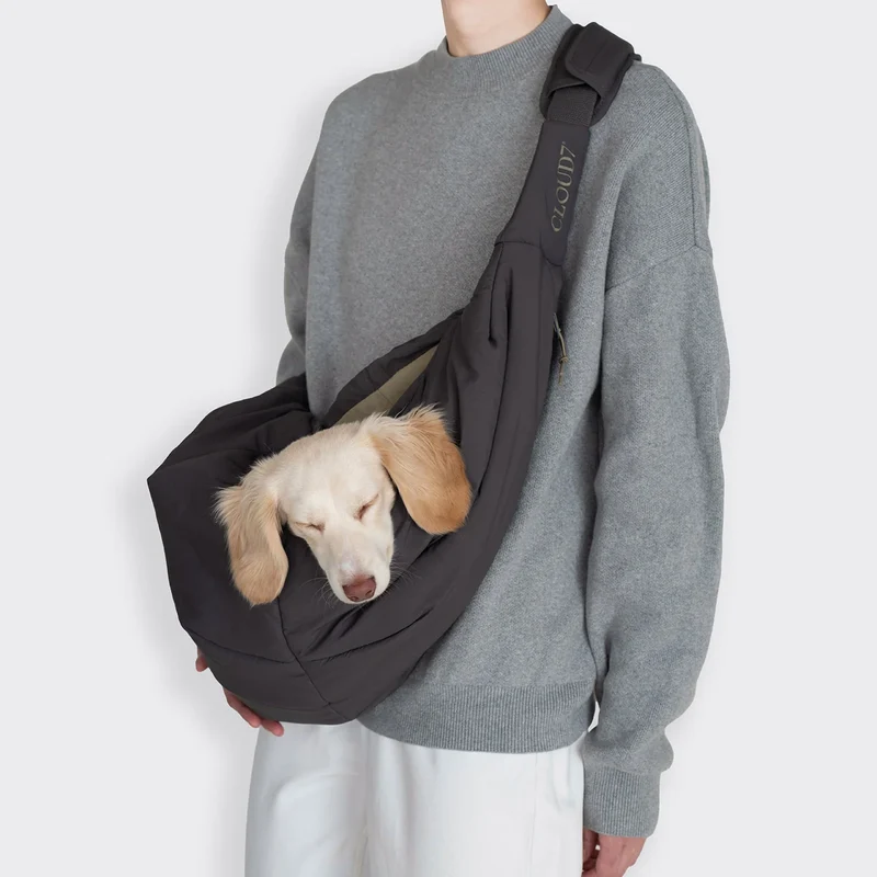 Hundeumhängetasche LTTL Puffer Dark Grey/Khaki