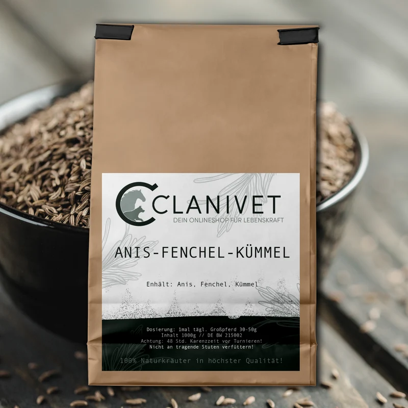 Clanivet Anis-Fenchel-Kümmel für Pferde – Kräutermischung