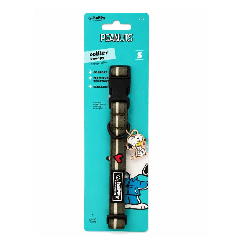Hundehalsband Snoopy Khaki