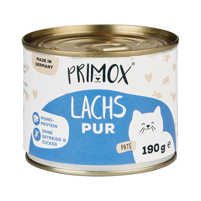 Primox Katzennassfutter Lachs pur, 190g