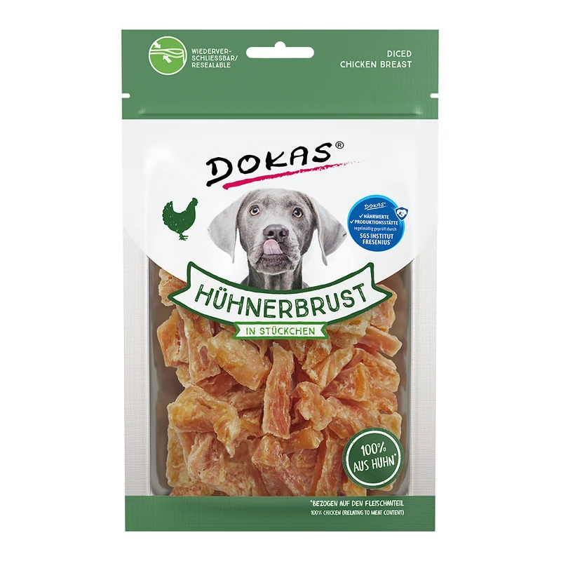 Dokas Hühnerbrust in Stückchen 70g