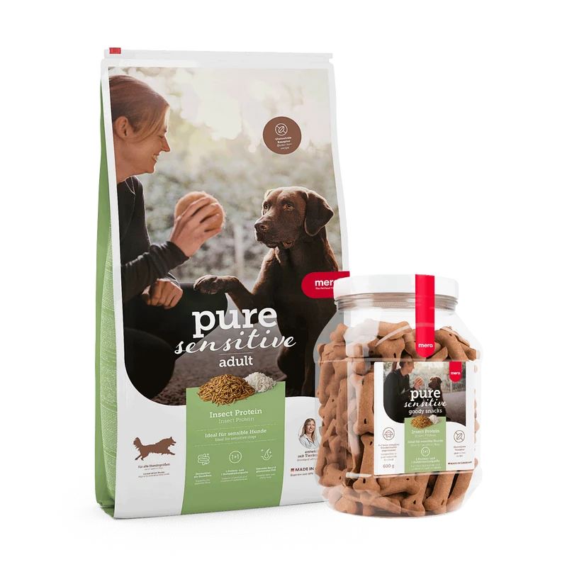 Insect Protein Trockenfutter (12,5kg) + goody snacks (600g) Bundle