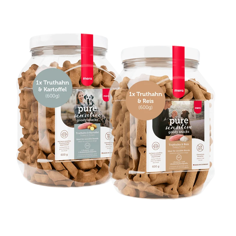 goody snacks Bundle - Truthahn & Kartoffel & Truthahn & Reis (2x 600g)