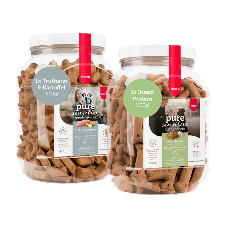 goody snacks Bundle - Truthahn & Kartoffel & Insect (2x 600g)