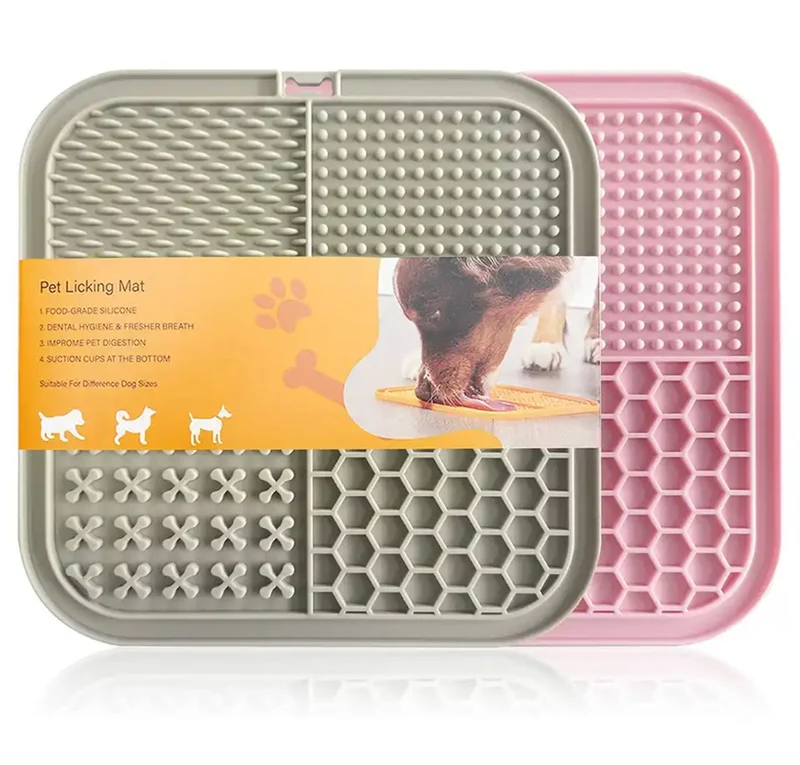 Slow food licking Mat for Dogs 2 Pack