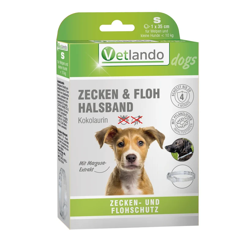 Zecken- & Floh-Halsband Kokolaurin für Hunde