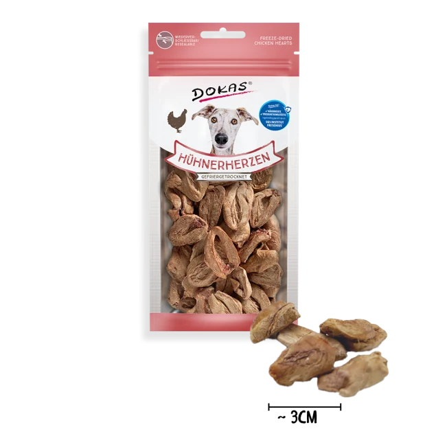 Dokas Hühnerherzen gefriergetrocknet