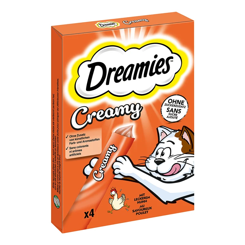 Dreamies Creamy mit Huhn 4x10g