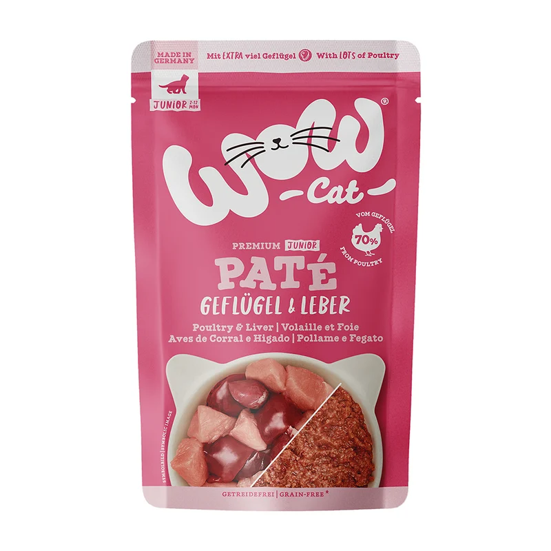 WOW Cat Junior Geflügel & Leber 125g