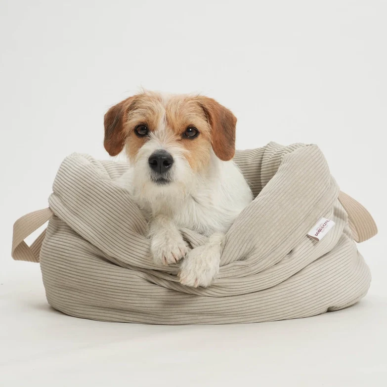 Hundekörbchen Shopper Little Basket Chelsea Cord Gravel