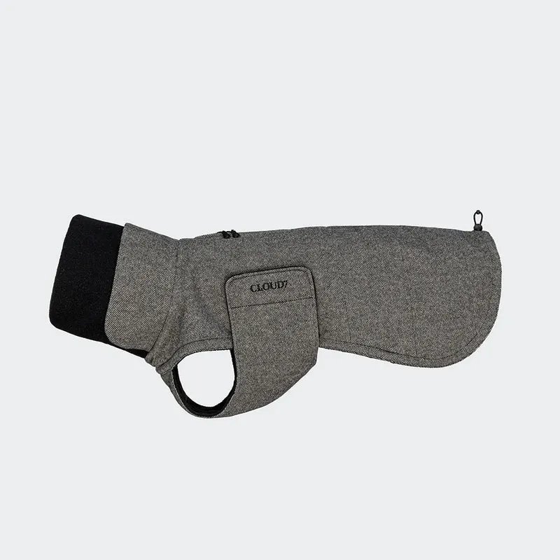 Windhundmantel Brooklyn Long Tweed Black