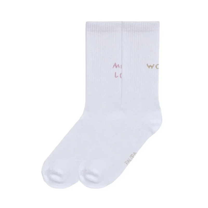 Tennissocken Lettering Lemon/Orchid