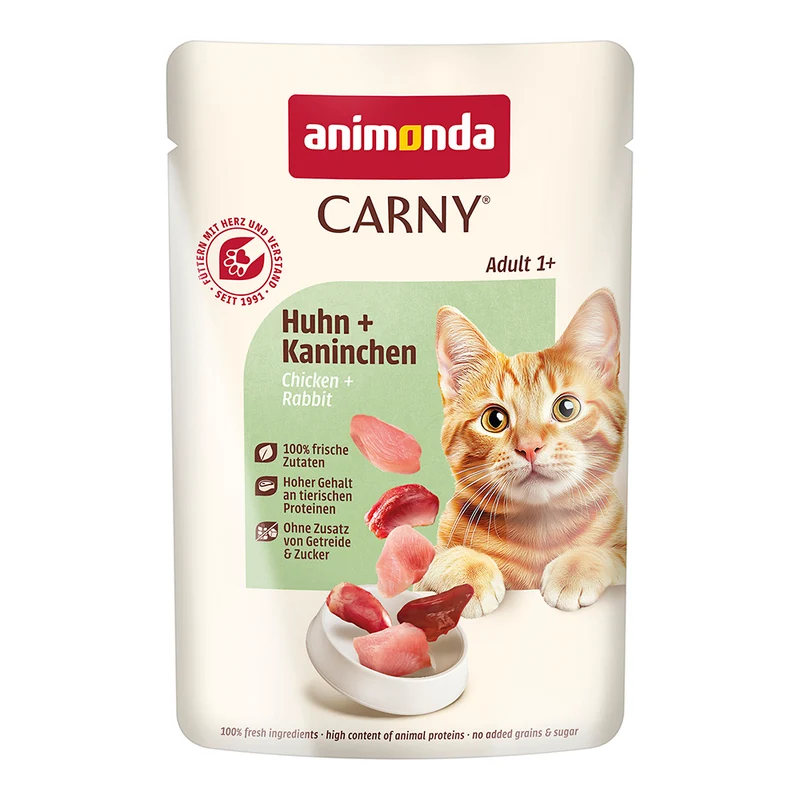 Animonda Carny Adult Huhn + Kaninchen Pouch 85g