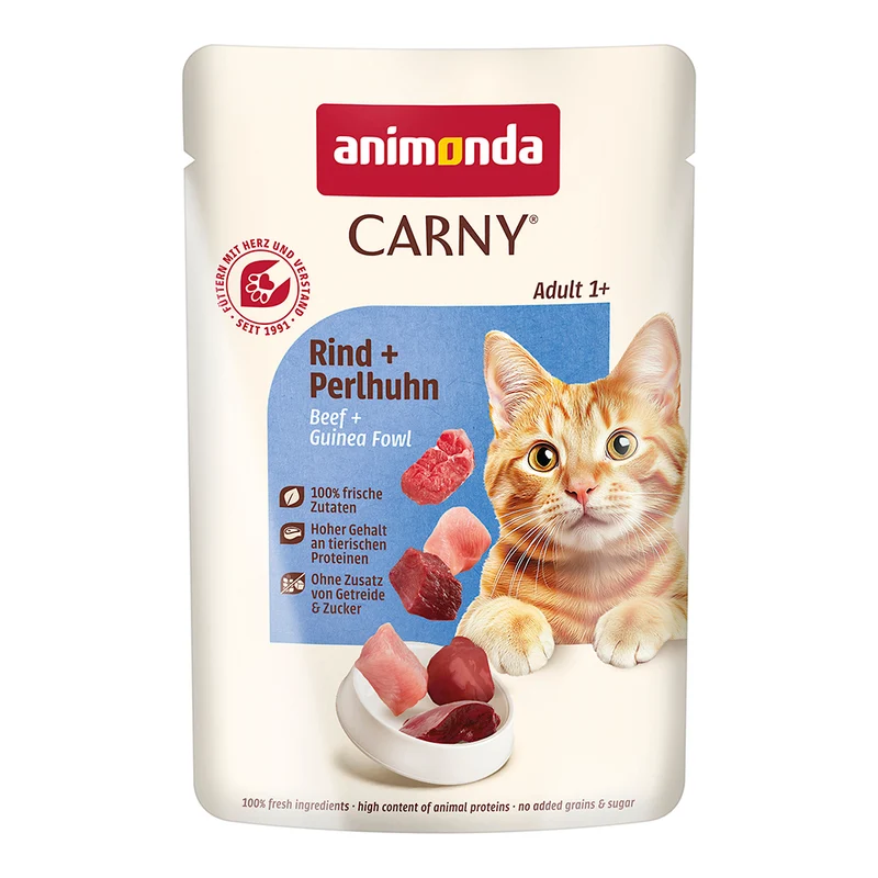 Animonda Carny Adult Rind & Perlhuhn Pouch 85g