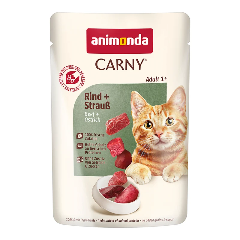 Animonda Carny Adult Rind & Strauß Pouch 85g