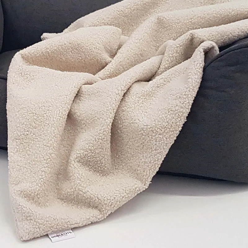 Hundedecke Plaid Curly Creme
