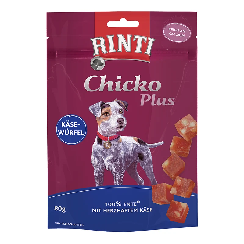 Rinti Chicko Käsewürfel mit Ente 80g
