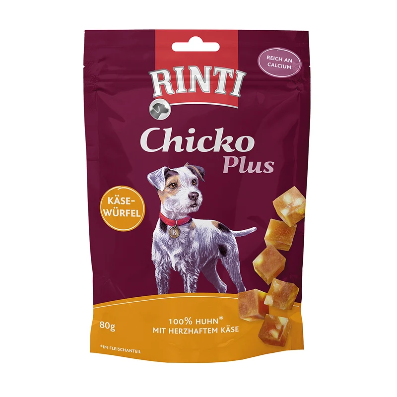 Rinti Chicko Plus Käsewürfel 80g