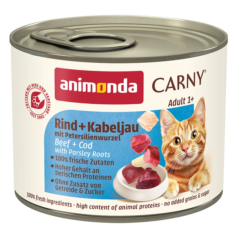 Animonda Carny Adult Rind + Kabeljau m. Petersilienwurzeln