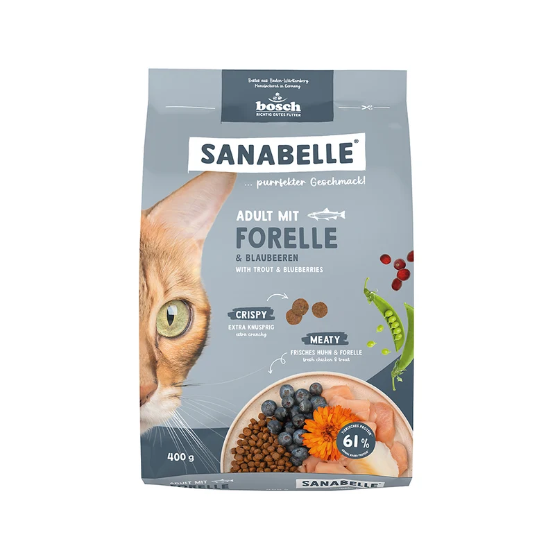 Sanabelle Adult mit Forelle & Blaubeeren