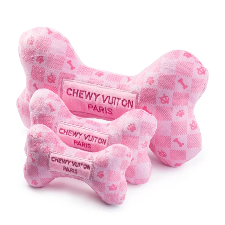 Chewy Vuiton Pink Checker Knochen