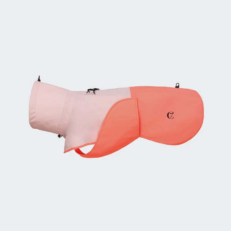 Hunderegenmantel AKTIV Peach /Neon Pink