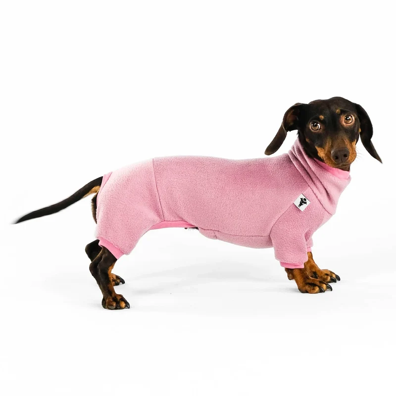 Fleece Overall für Dackel Mulberry