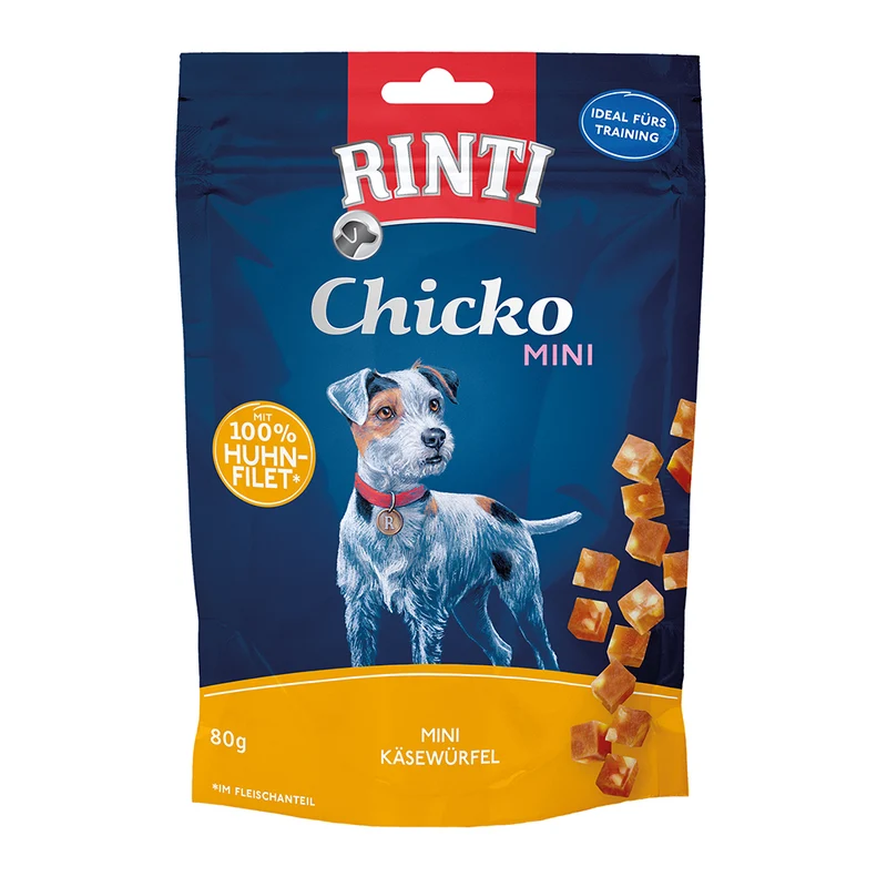 Rinti Chicko Mini Käsewürfel Huhn 80g