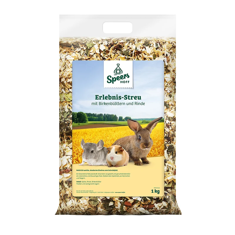 Speers Hoff Erlebnis-Streu mit Birkenblättern & Rinde 1kg