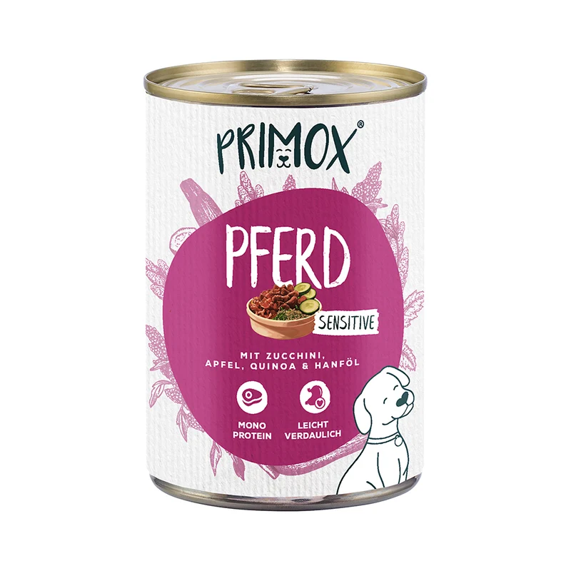 Primox Nassfutter Pferd mit Zucchini, Apfel & Quinoa, 400g