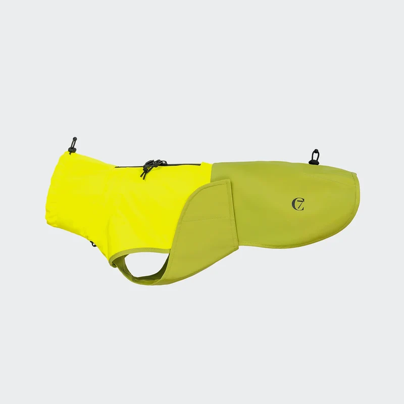 Hunderegenmantel Dackel AKTIV Neon Green/Light Olive