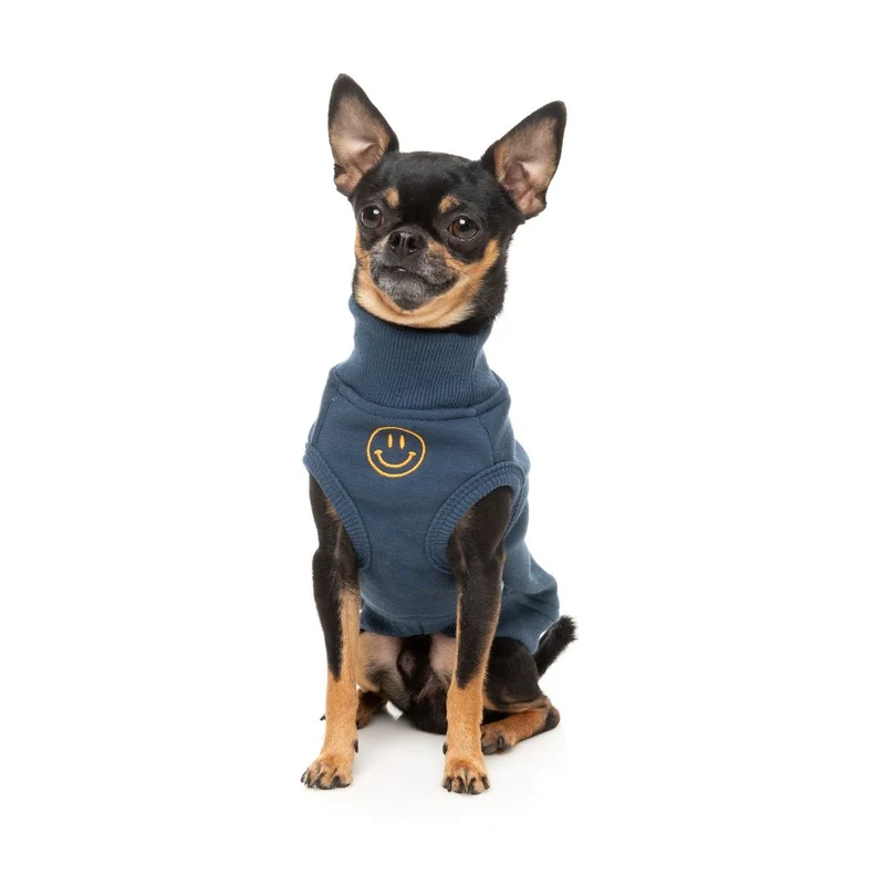 Hundepullover Sweater Smiley Navy