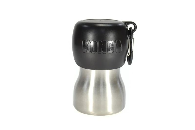 KONG Edelstahl Trinkflasche Schwarz