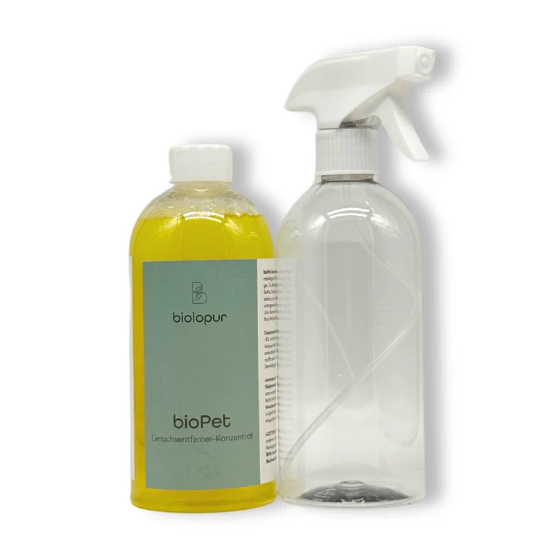 BioPet Geruchsentferner Konzentrat mit Sprühflasche im Set