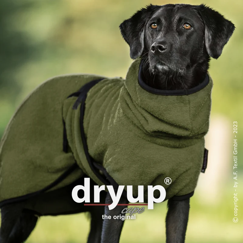 Dryup Cape Hundebademantel Moos