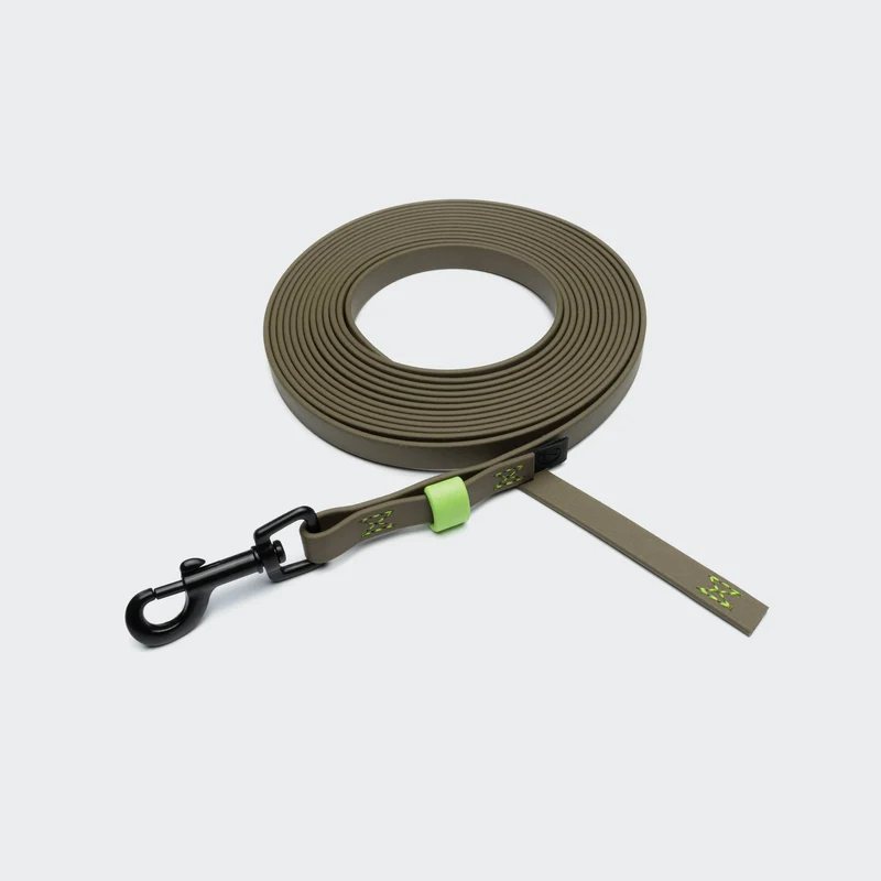 Schleppleine BioThane Ipanema Olive-Neongrün