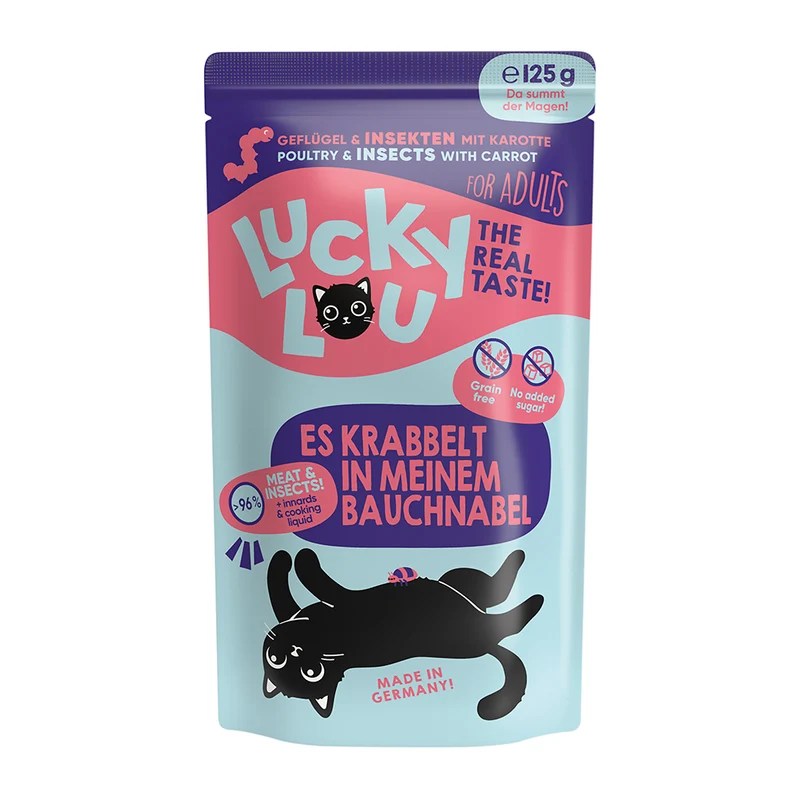 Lucky Lou Adult Gelfügel & Insekten, 125g