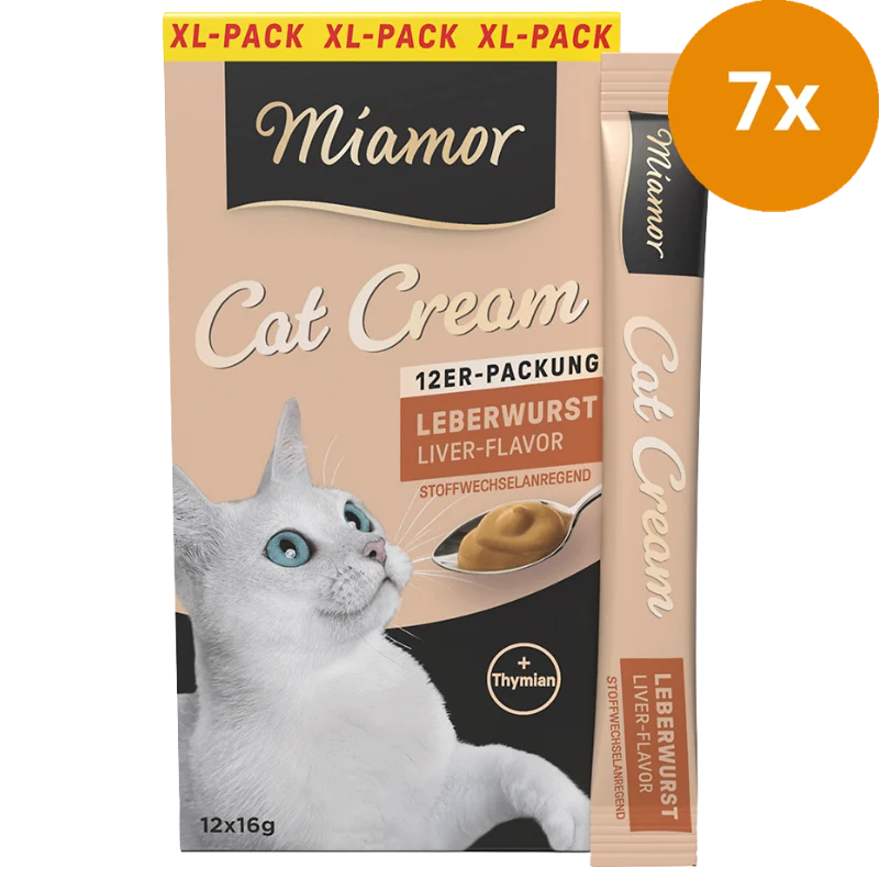 Miamor Snack Cream Leberwurst-Cream XL-Pack 12 x 16 g