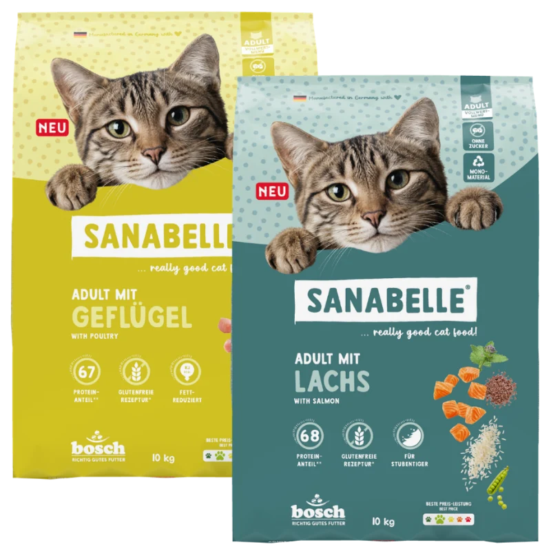 Sanabelle Classic Geflügel & Sanabelle Classic Lachs Sparpaket