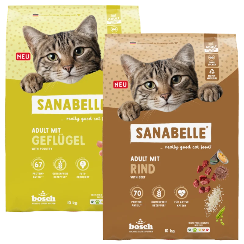 Sanabelle Classic Geflügel & Sanabelle Classic Rind Sparpaket