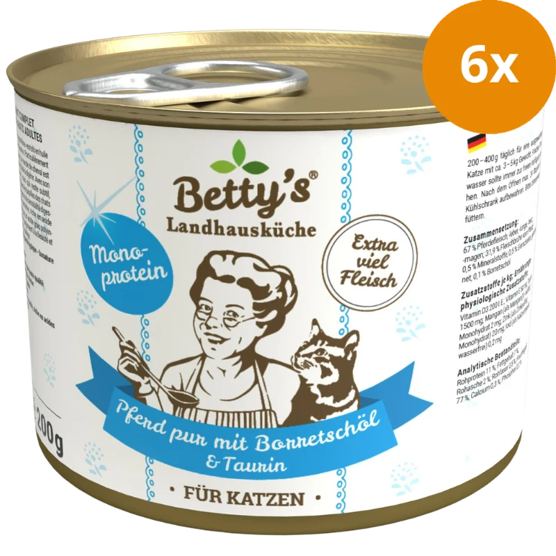 Bettys Landhausküche Katze Dose Pferd Pur 200 g