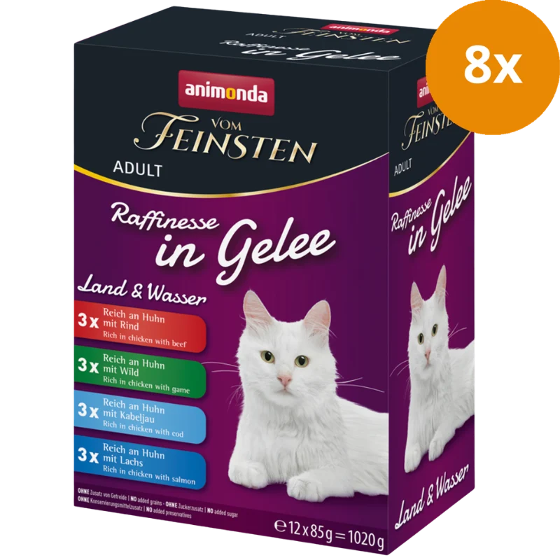 Animonda Cat vom Feinsten Raffinesse in Gelee Adult Mixpack Land & Wasser 12 x 85 g