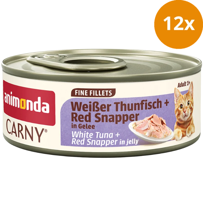 Animonda Cat Carny Fine Fillets Adult Weißer Thunfisch & Red Snapper in Gelee 60 g