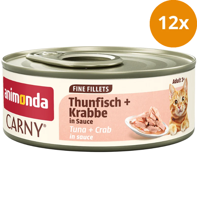 Animonda Cat Carny Fine Fillets Adult Weißer Thunfisch & Lachs in Gelee 60 g
