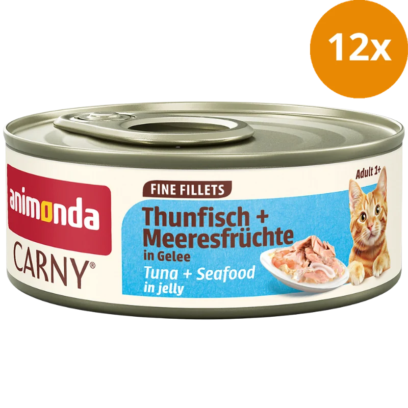 Animonda Cat Carny Fine Fillets Adult Thunfisch & Meeresfrüchte in Gelee 60 g