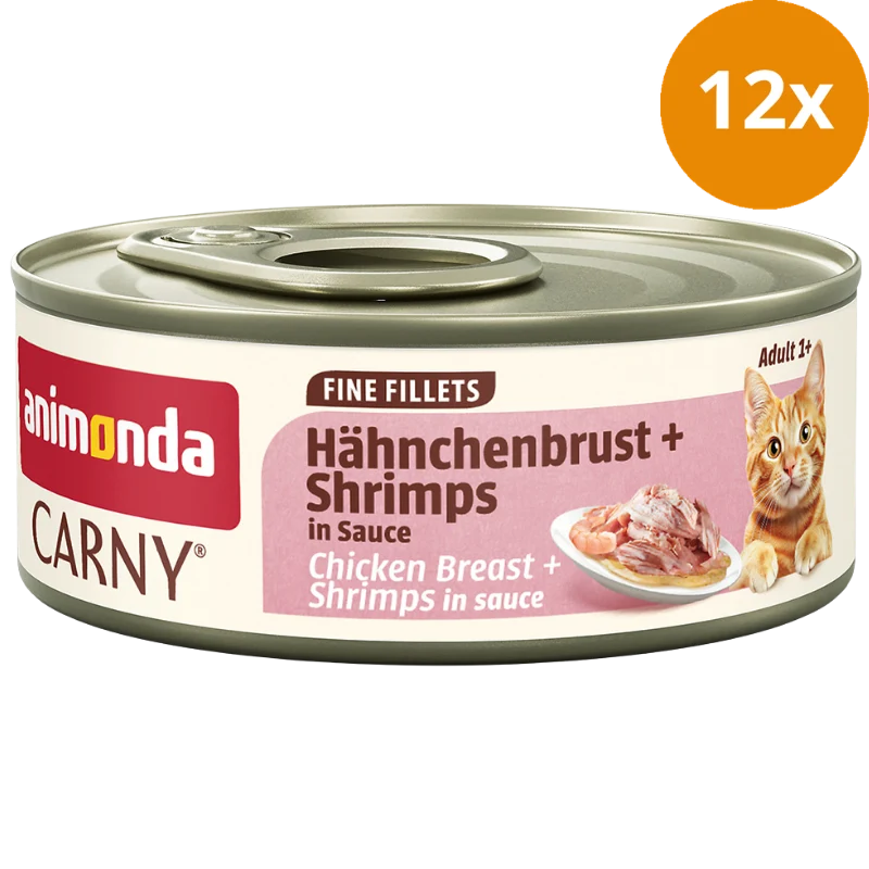 Animonda Cat Carny Fine Fillets Adult Hühnchenbrust & Shrimps in Sauce 60 g
