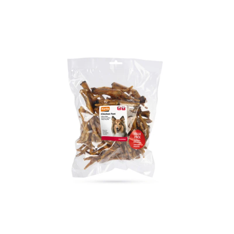 Karlie Hühnerfüße 500 G – Natürlicher Knuspersnack für Hunde