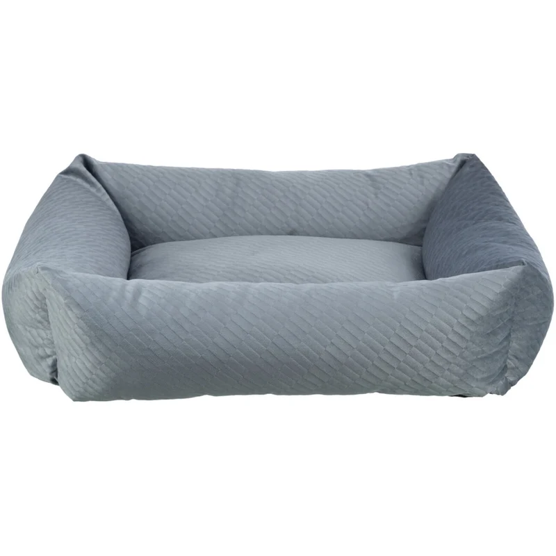 Kuschelbett für Haustiere Alena eckig mit Samtbezug