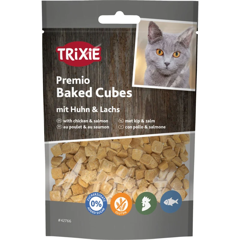 Premio Baked Cubes mit Huhn & Lachs Katzensnack